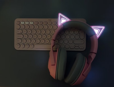 toetsenbord en koptelefoon