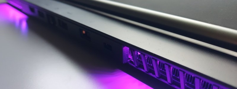 licht achterkant laptop